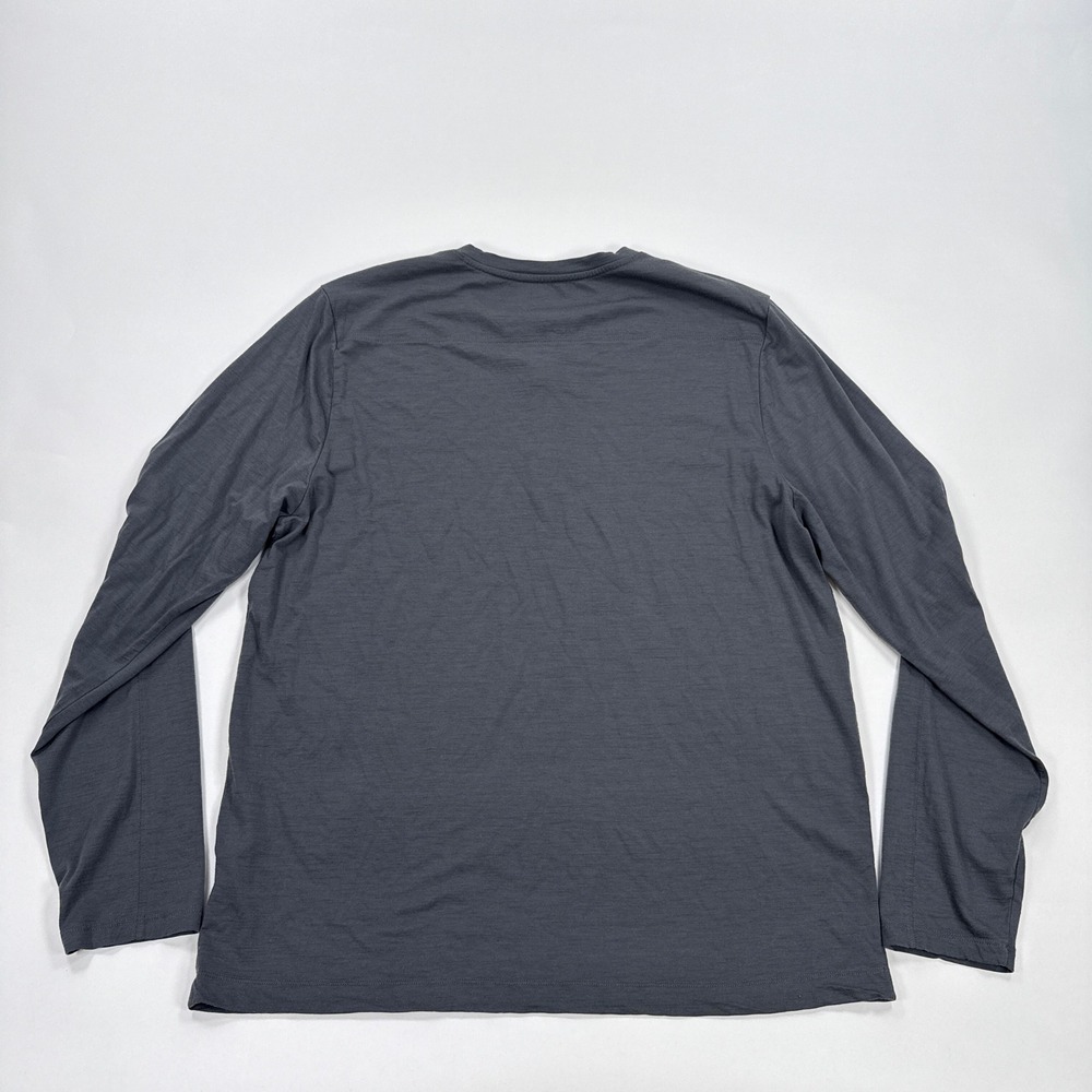 Rhone Mens Henley Shirt XL Gray Merino Wool Long Sleeve Technical Gorpcore - Picture 5 of 8